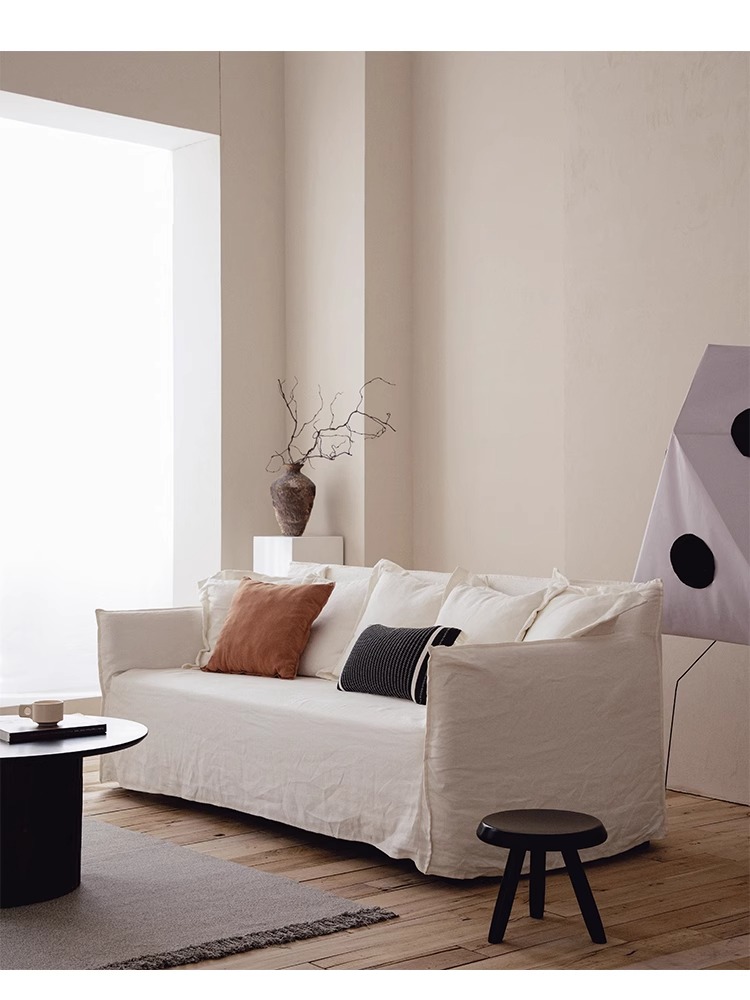 Crema - sofá de salón de sala de estar de estilo