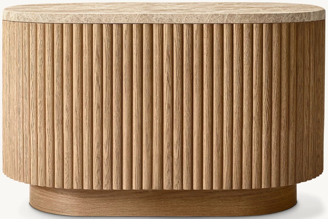 Mesa lateral rectangular de piedra