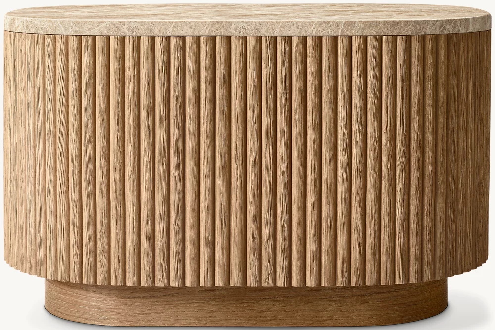 Mesa lateral rectangular de piedra