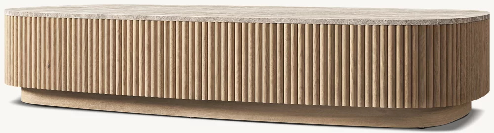 Mesa de café a base de piedra cuadrada