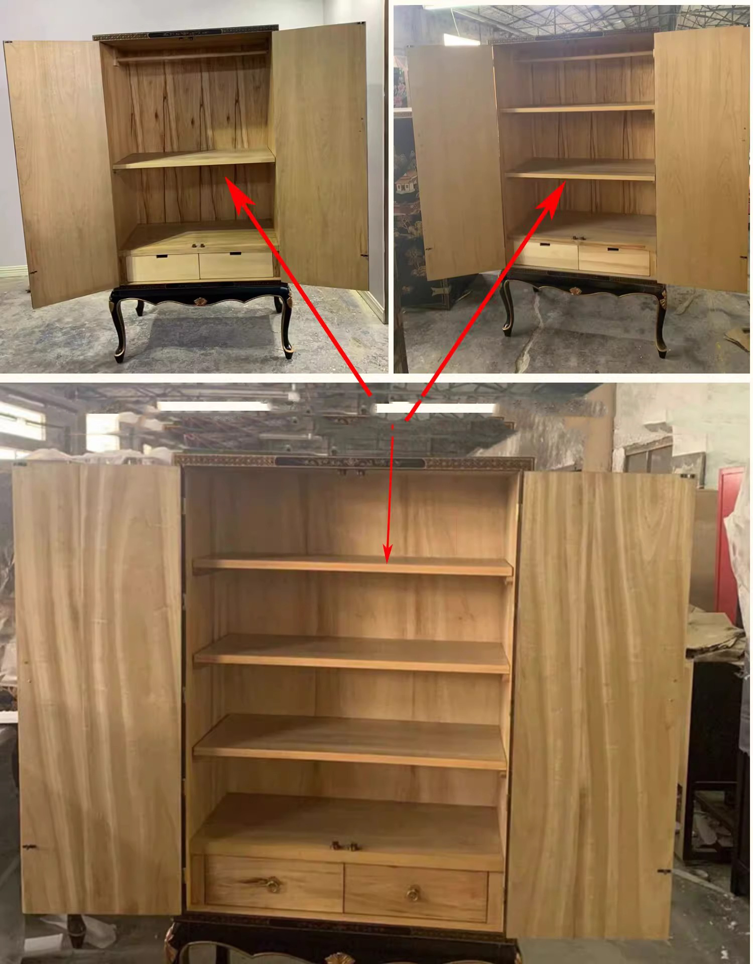 Nuevo armario cl&aacute;sico pintado a mano chino