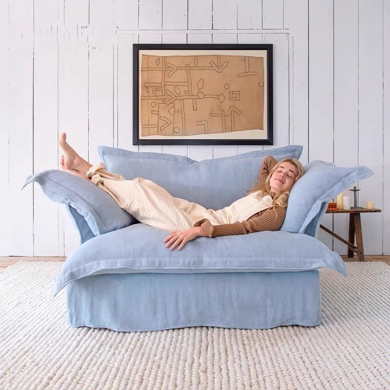 Sofá súper suave minimalista para relajarse