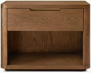 Madera de madera sólida abrió la mesita de noche 