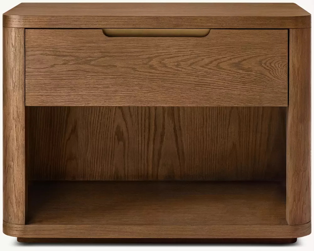 Madera de madera sólida abrió la mesita de noche 