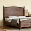 Cama de madera maciza de nogal negro