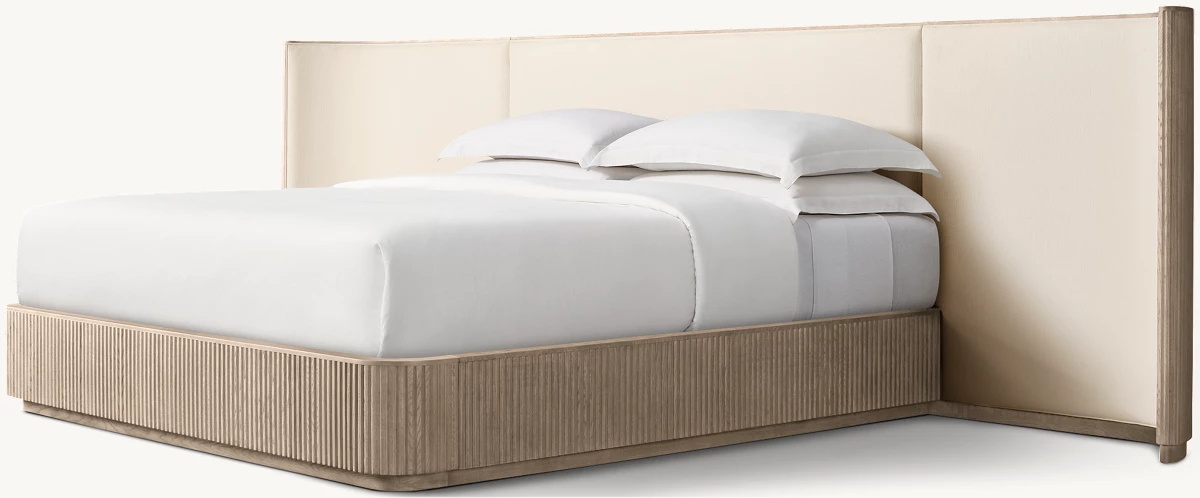 Cama de tela extendida ajustable de madera maciza de estilo americano