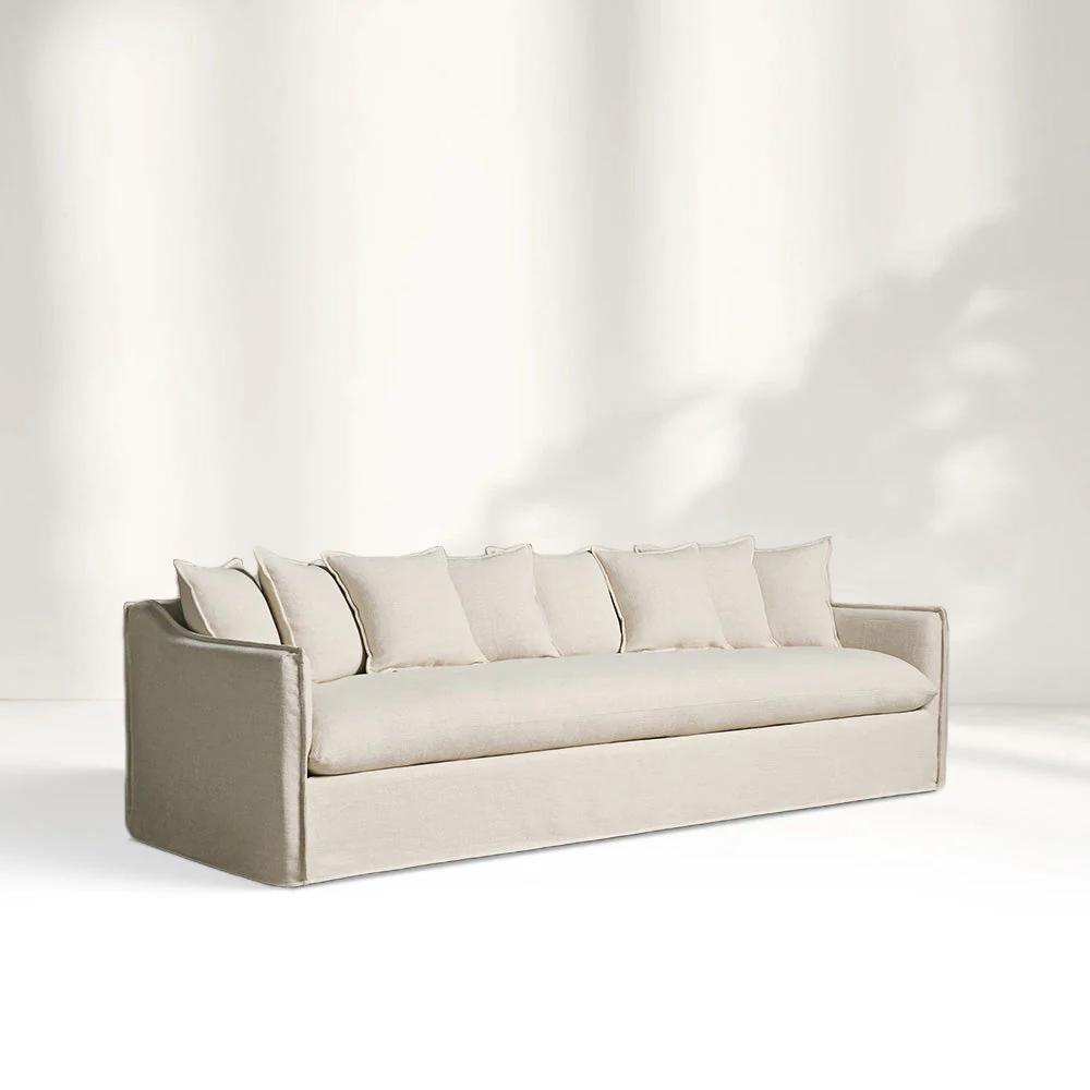 Sala de estar de tela suave de tela