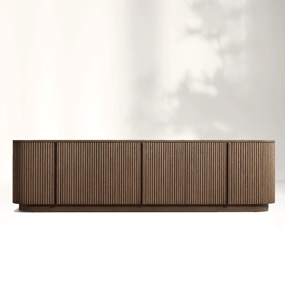 Sala de estar americana de madera maciza gabinete de entrada de entrada de roble blanco