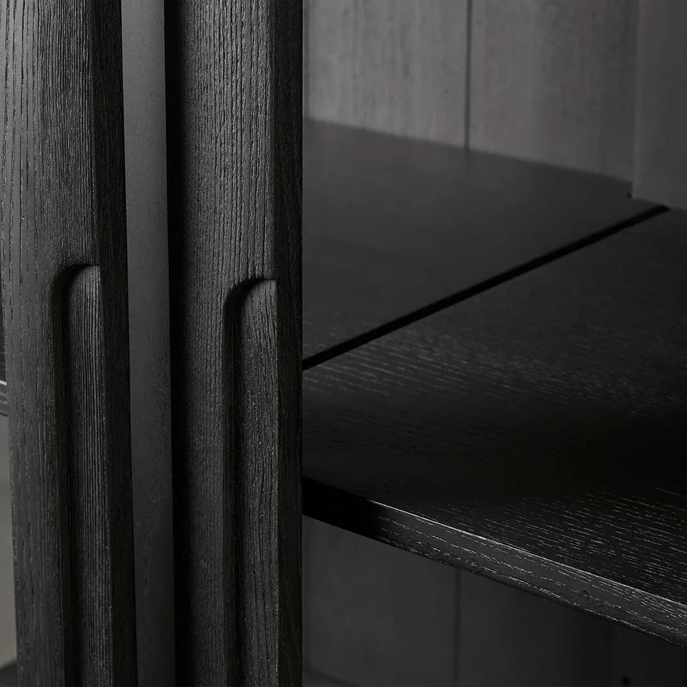 Vitrina rectangular minimalista moderna de dos puertas