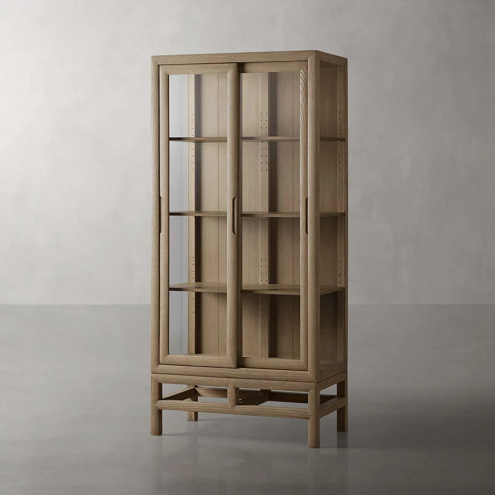 Vitrina rectangular minimalista moderna de dos puertas