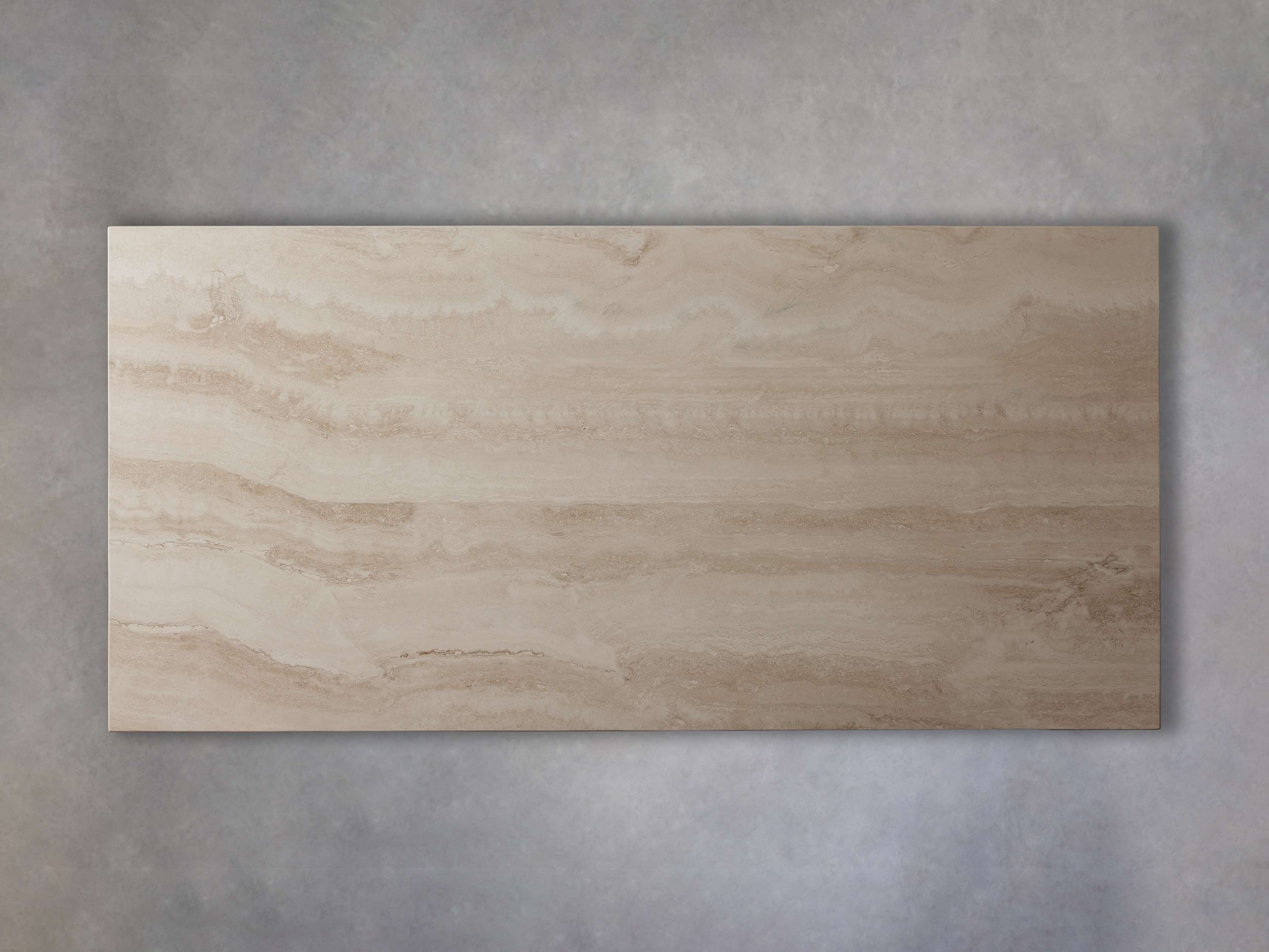 Tabla de travertino rectangular de Finnley funcional