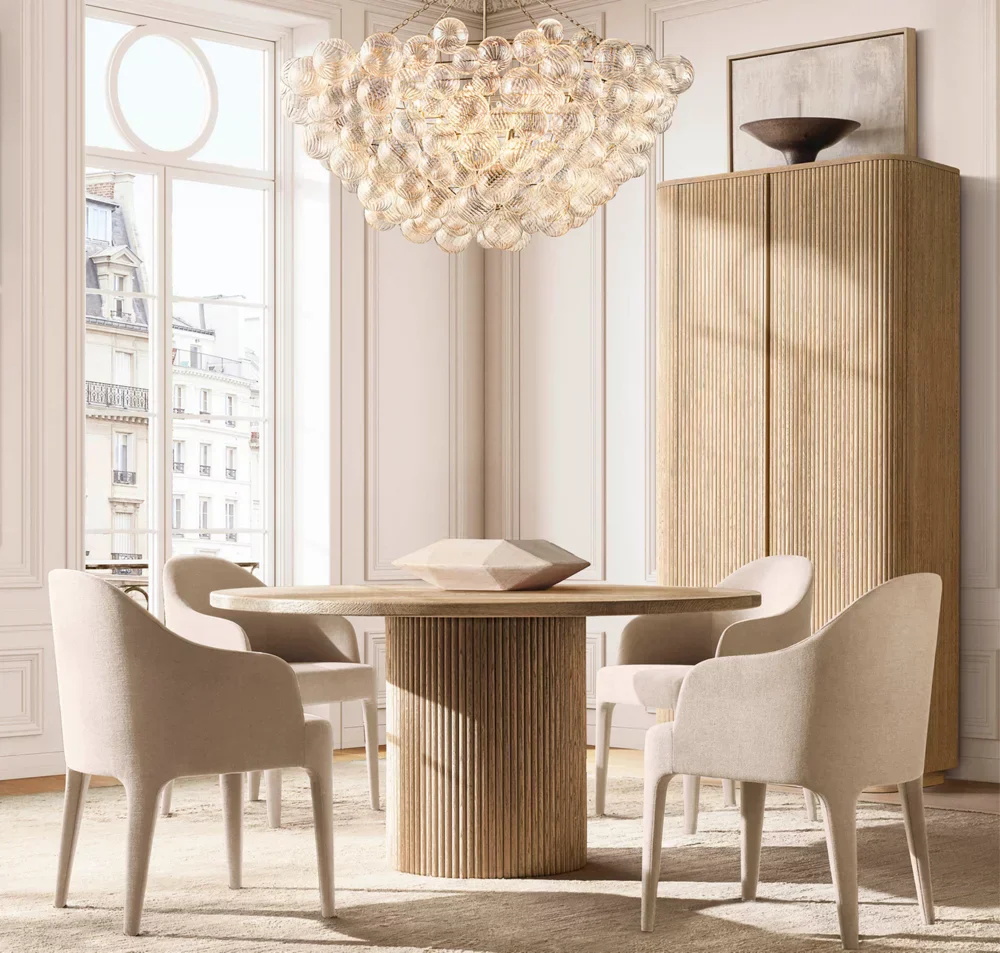 Armario de madera maciza de grano vertical