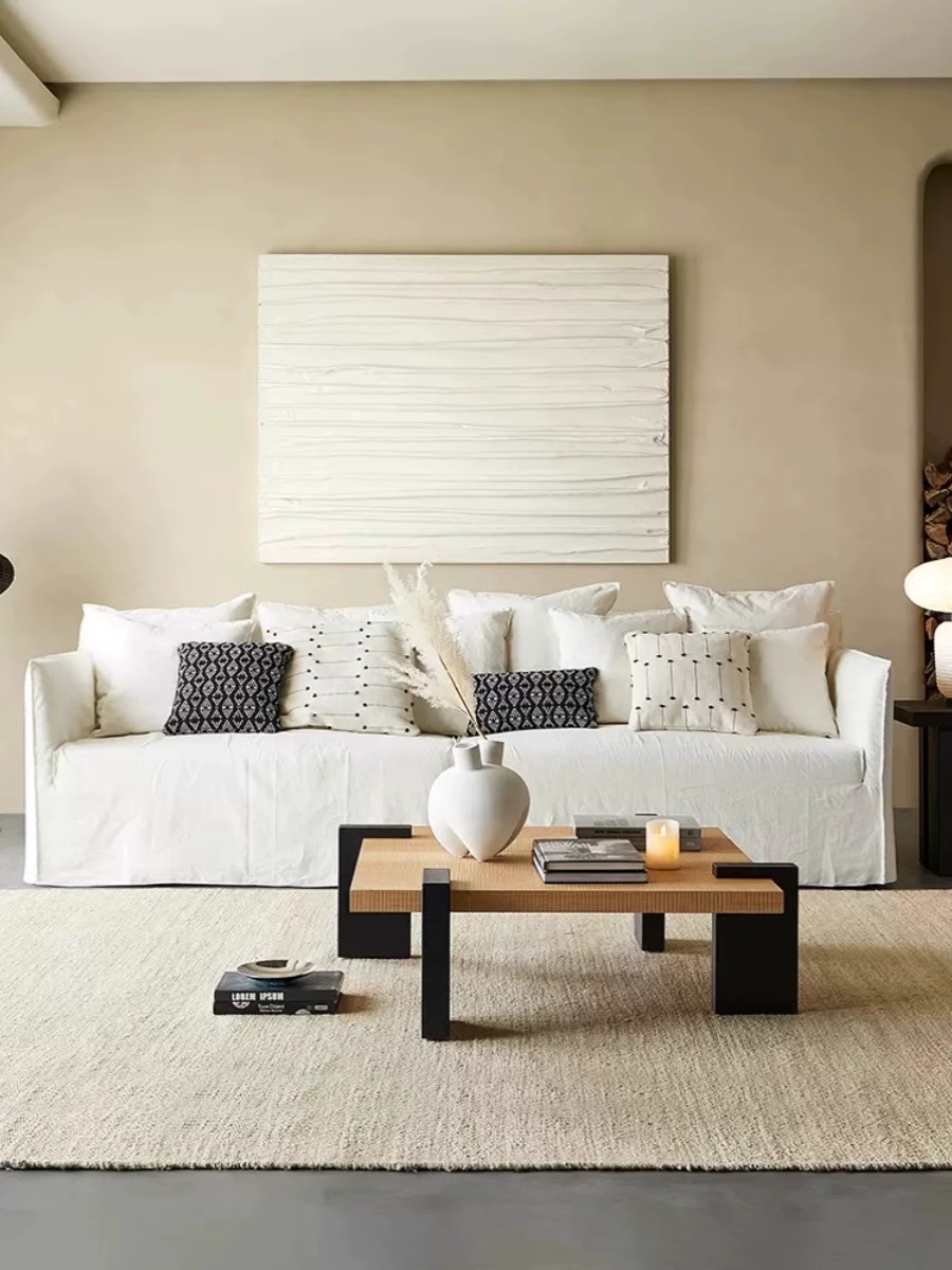 Tela de lino de estilo japonés sofá simple