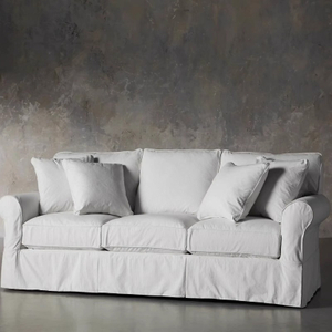 Sofá de tela lavable de lino