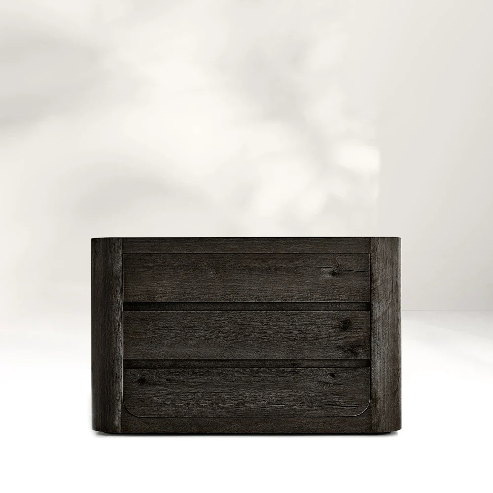 Gabinete de almacenamiento de madera de tres cajones