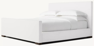 Cama de plataforma de panel de tela con estribo