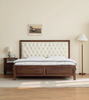 Cama de madera de nuez de dormitorio de alta gama