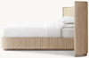 Cama de tela extendida ajustable de madera maciza de estilo americano