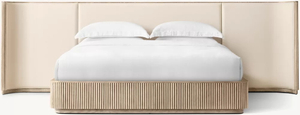 Cama de tela extendida ajustable de madera maciza de estilo americano
