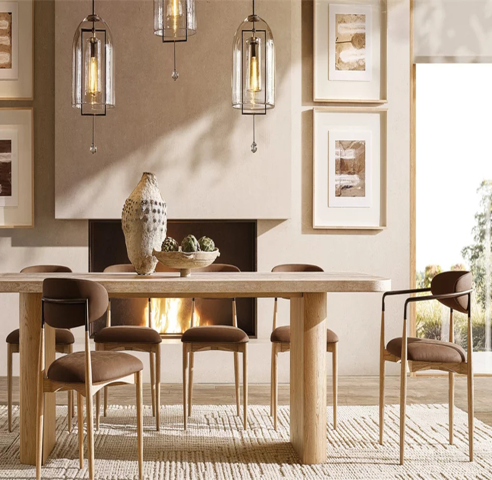 Estilo de mesa de comedor rectangular