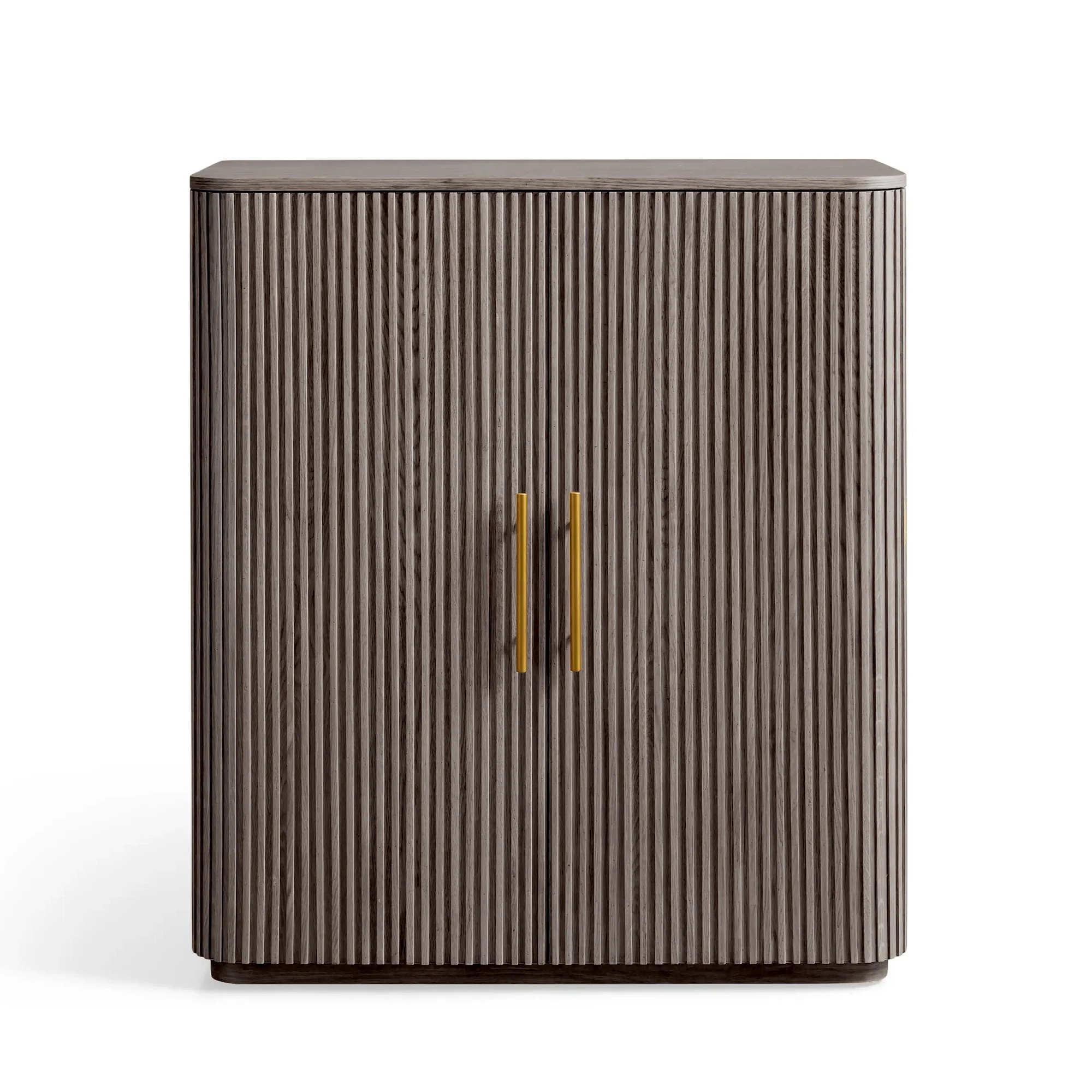 Gabinete moderno de vino de roble blanco