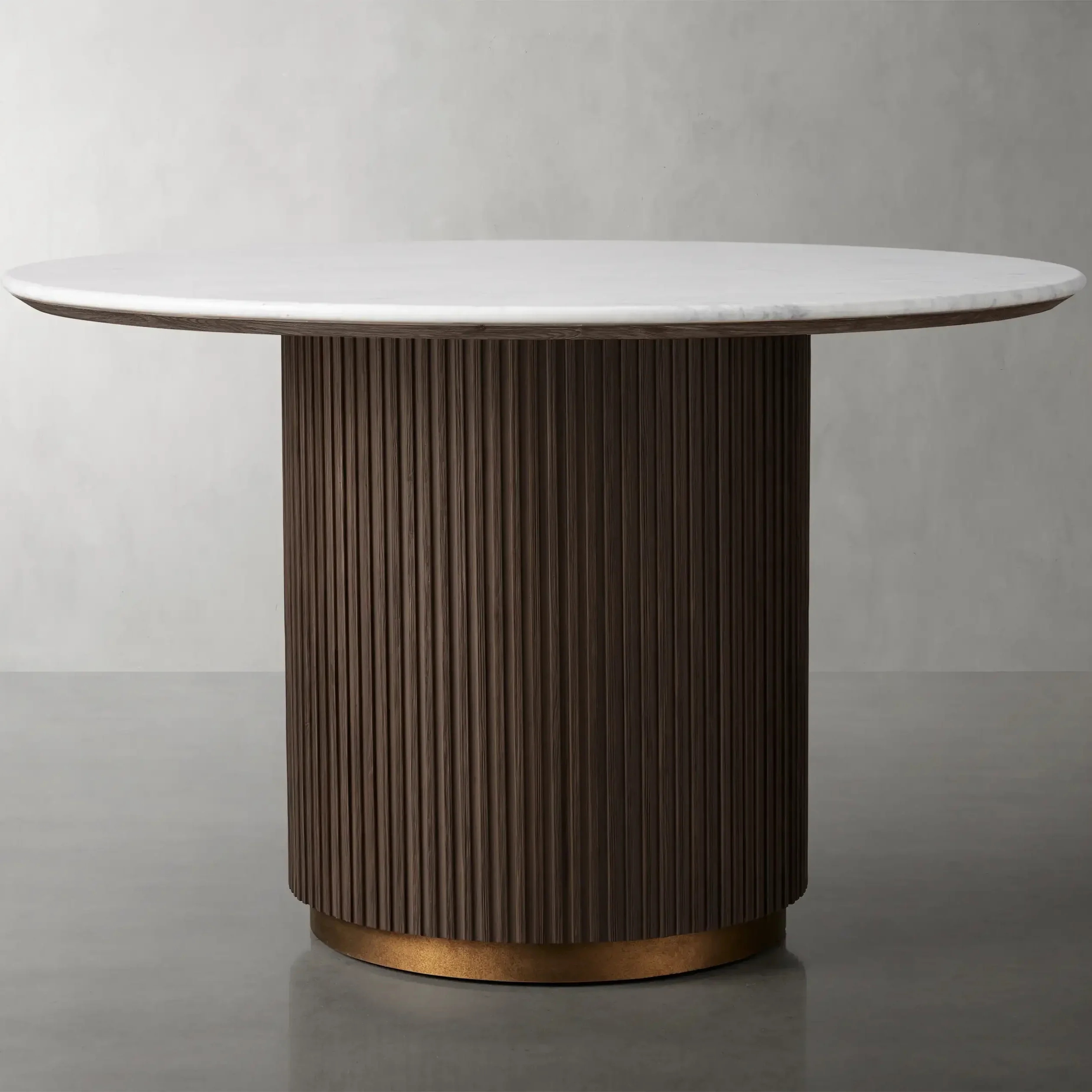 Mesa de comedor de mármol de roble