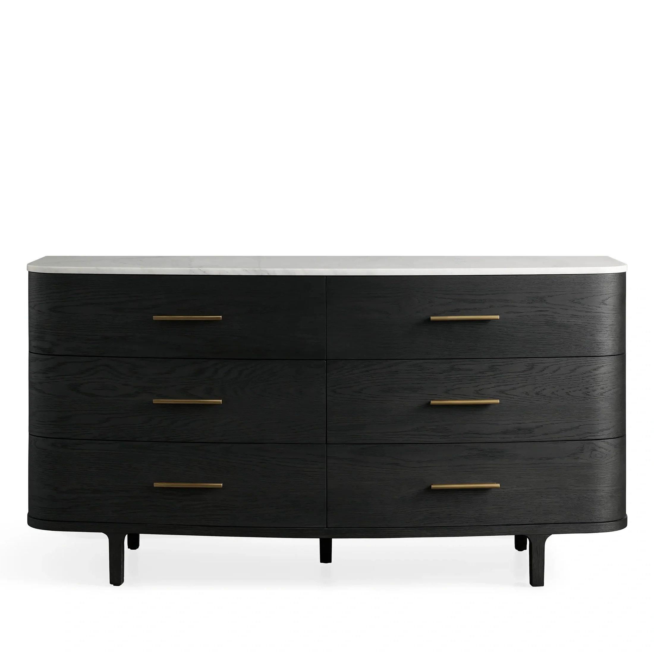 Tocador de almacenamiento de seis cavadores en forma de arco de Finnley 