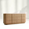 Modern Minimalista Minimalist Seis Drawer Dresser con rayas verticales