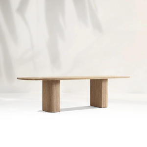 Mesa de comedor de madera rectangular de Finnley
