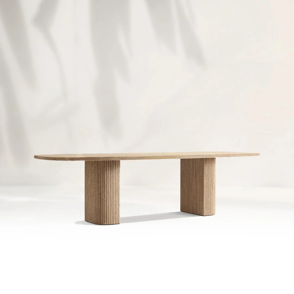 Mesa de comedor de madera rectangular de Finnley