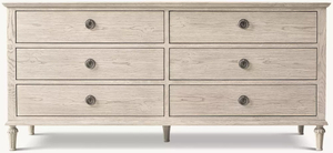 Gabinete de seis cajones de roble