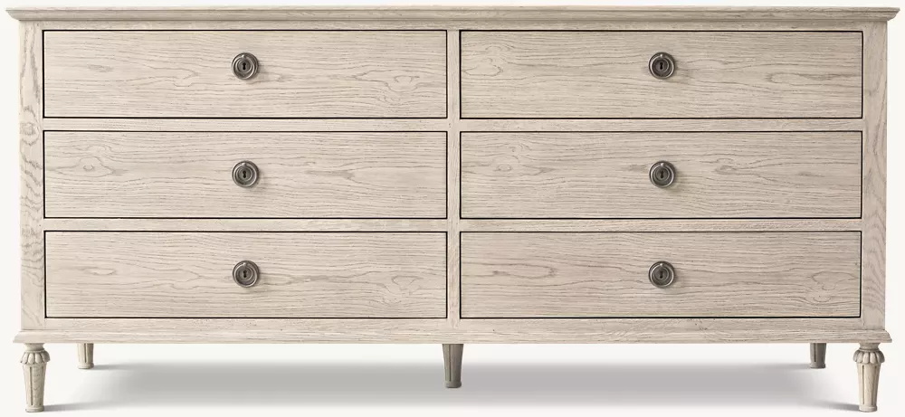 Gabinete de seis cajones de roble