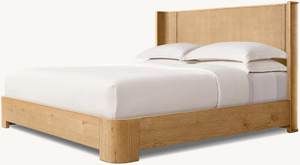 Cama doble de madera maciza americana