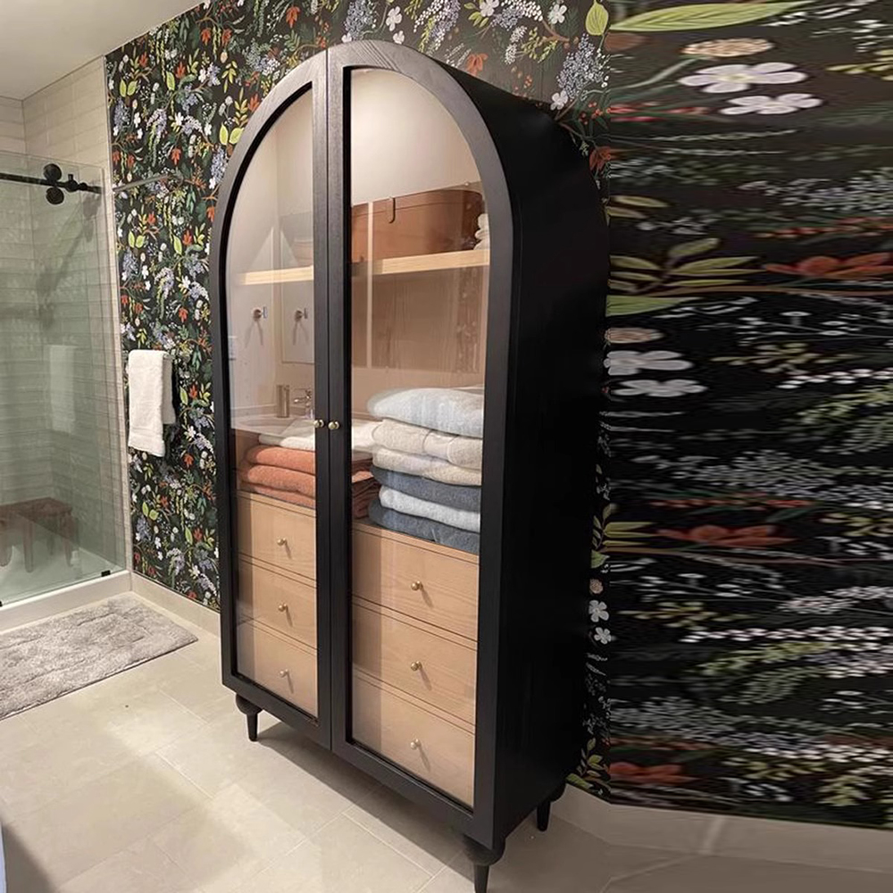 Gabinete con puertas de vidrio Estudiar muebles