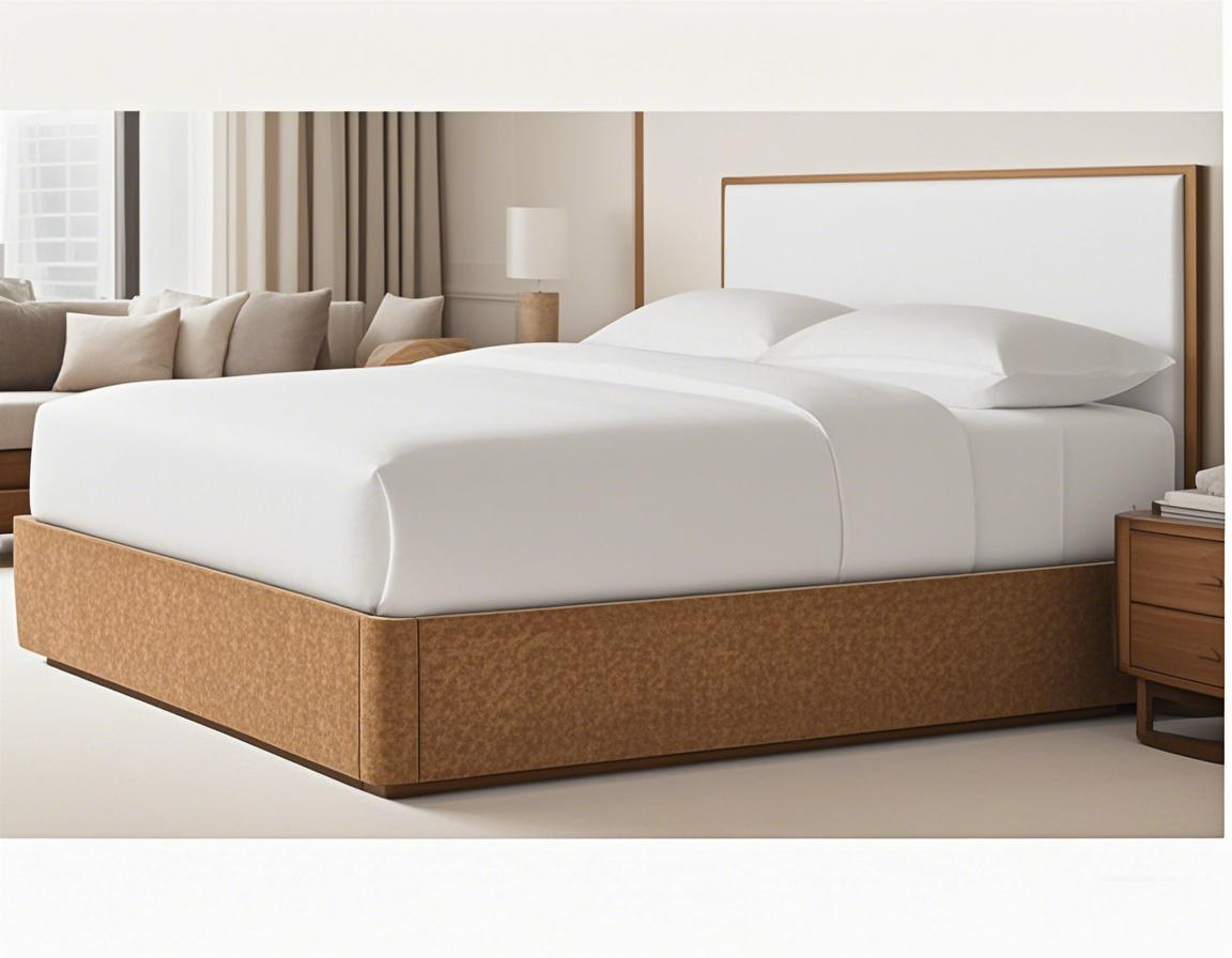 Acabado de corteza de árbol Cama de panel de madera maciza de roble blanco mate