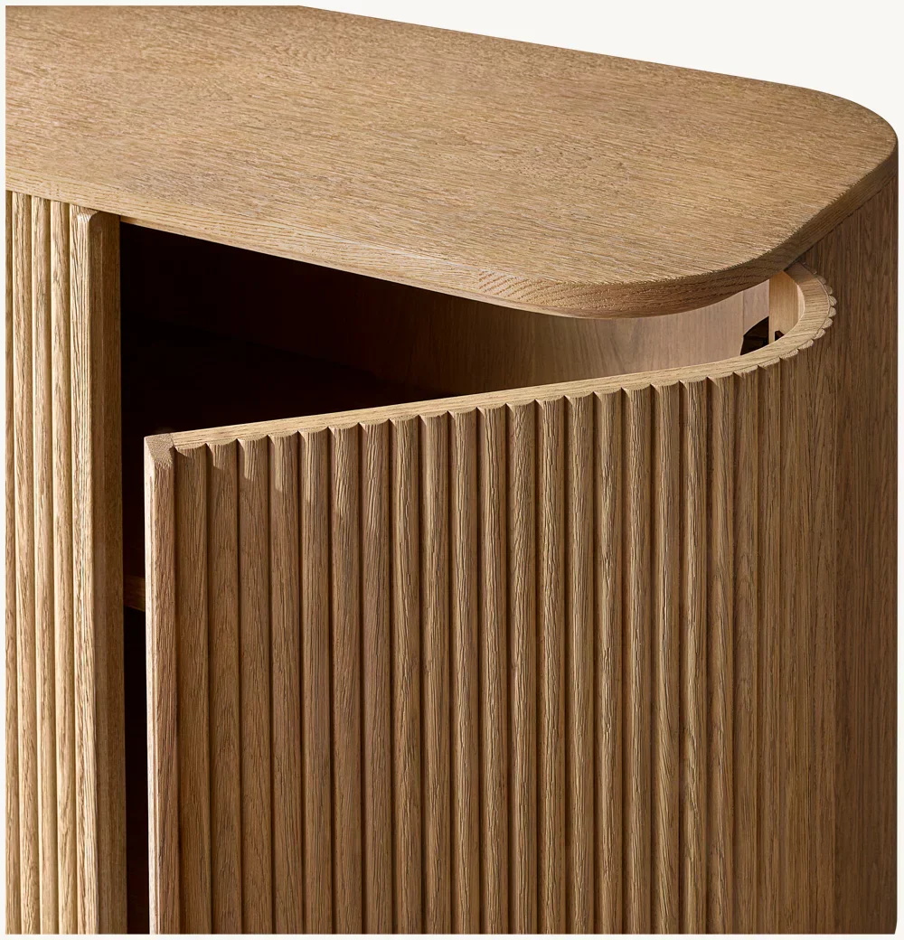 Sala de estar americana de madera maciza gabinete de entrada de entrada de roble blanco