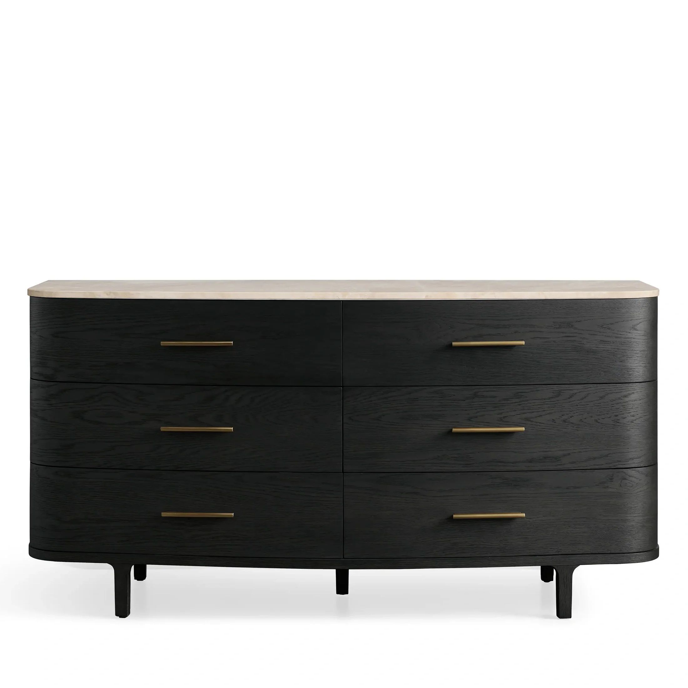 Tocador de almacenamiento de seis cavadores en forma de arco de Finnley 