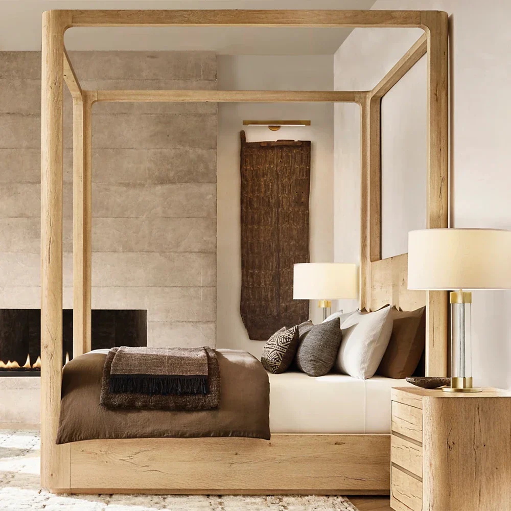 Cama de madera s&oacute;lida