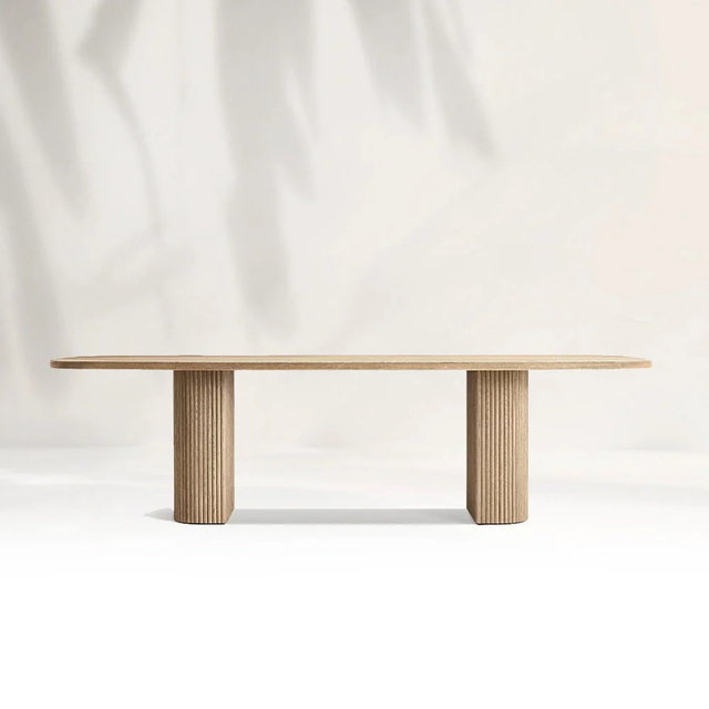 Mesa de comedor de madera rectangular de Finnley