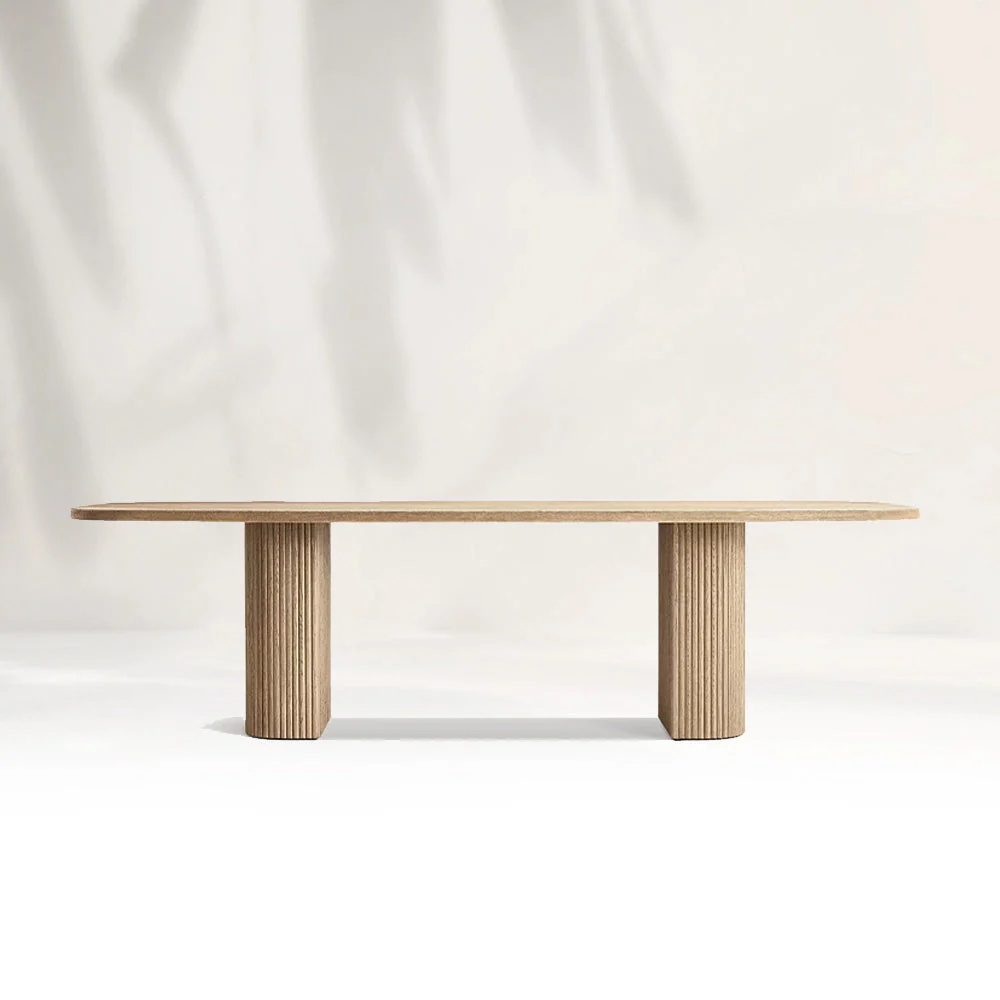 Mesa de comedor de madera rectangular de Finnley