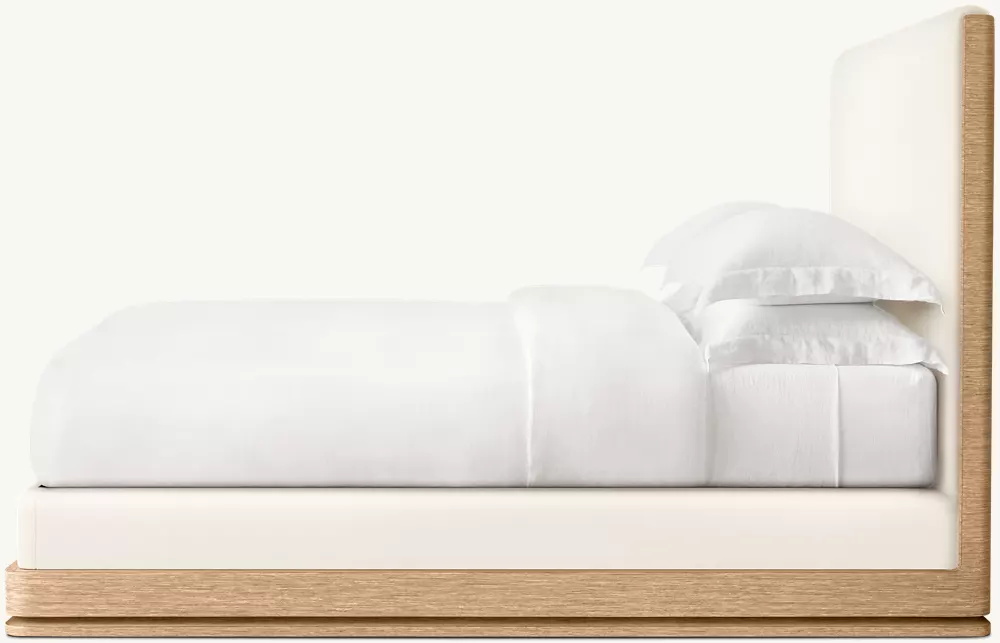 Cama doble de panel de tela