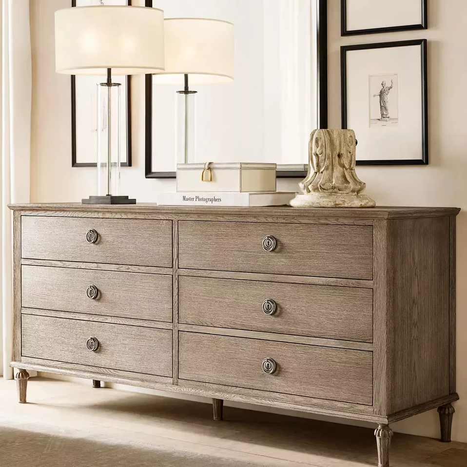  Gabinete de seis cajones de roble: describiendo el nuevo reino de la estética espacial con simplicidad