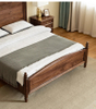 Cama de madera maciza de nogal negro