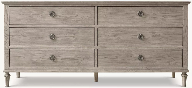 Gabinete de seis cajones de roble