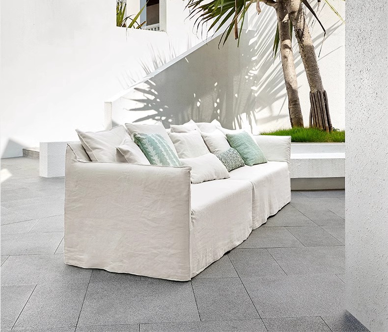 Tela de lino de estilo japonés sofá simple