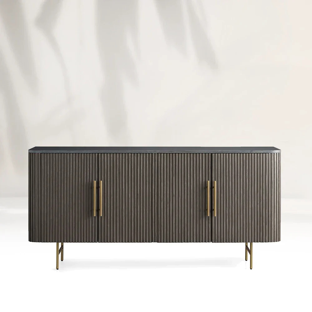 Gabinete de televisión hecho de roble blanco