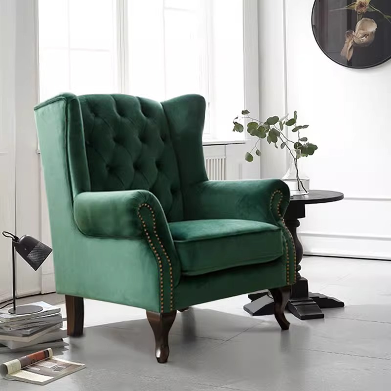 Silla de sofá de tela de estilo americano