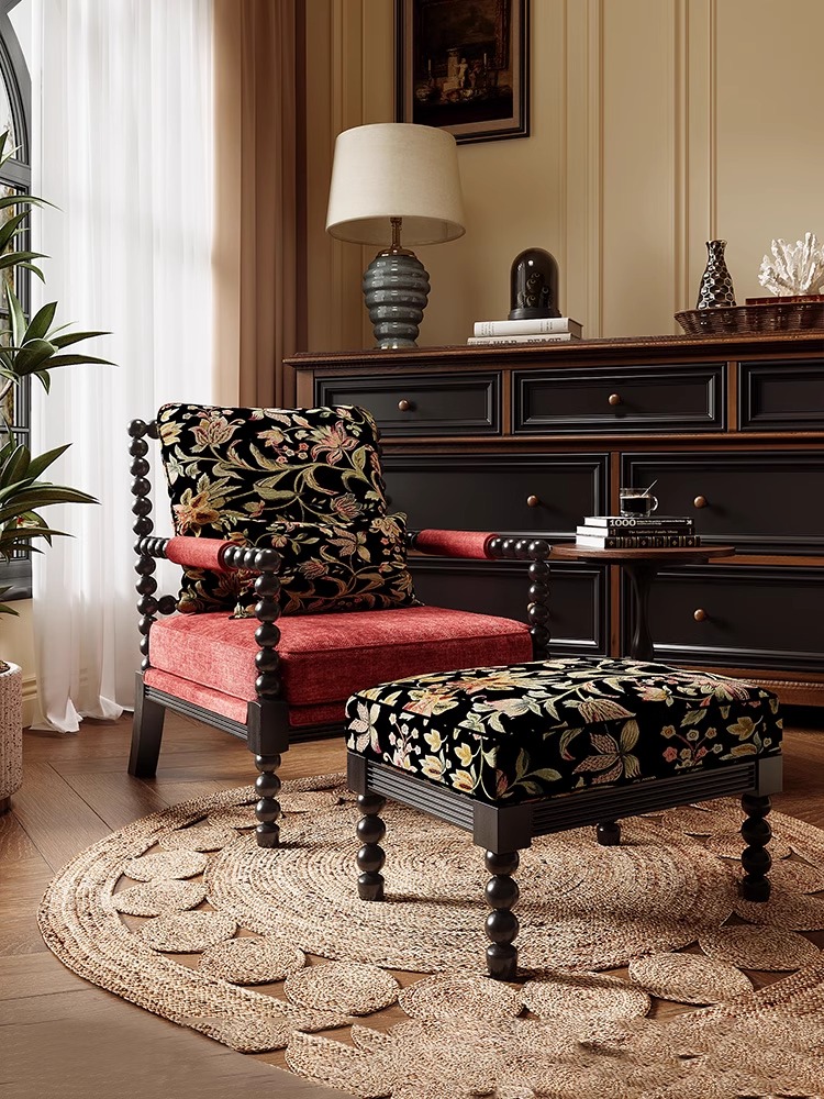 Silla de perla retro francesa