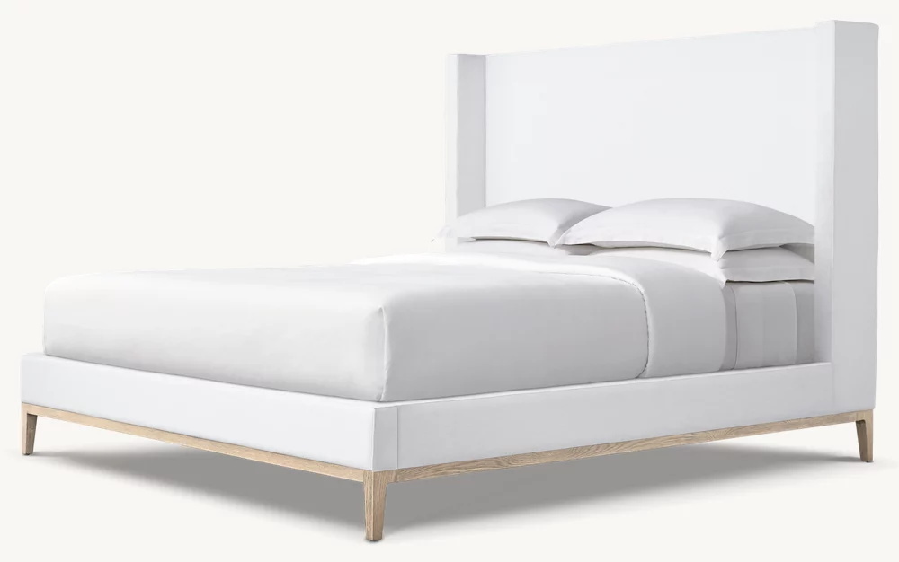  Cama de plataforma de refugio de telas - base de roble