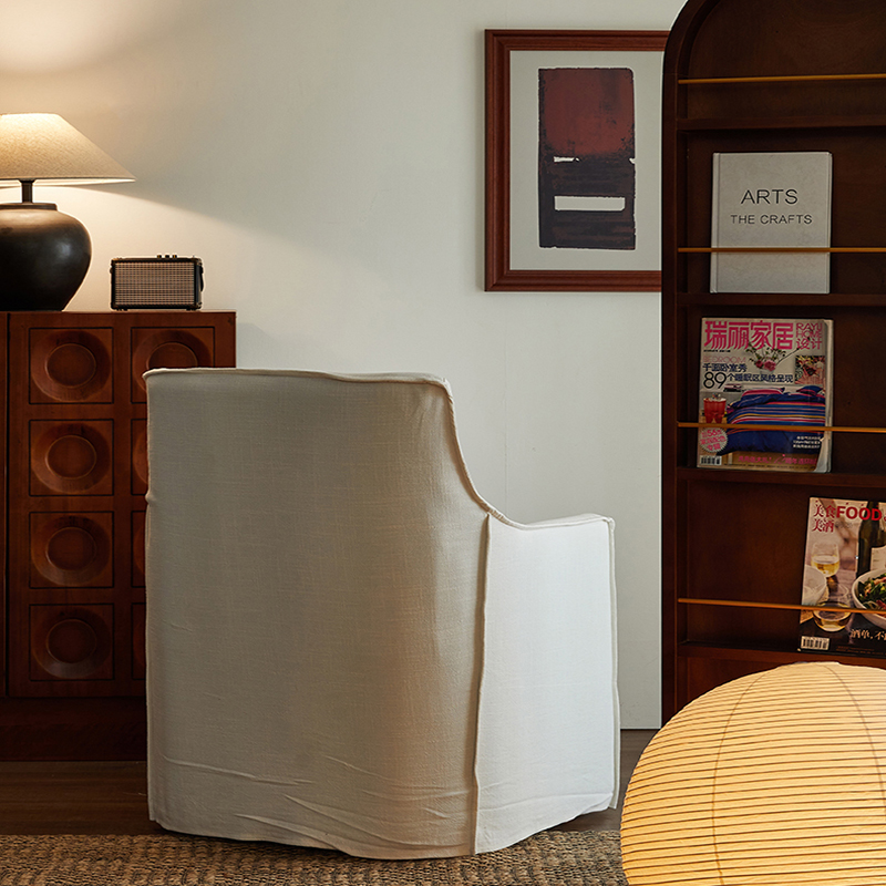 Sofá simple de lino